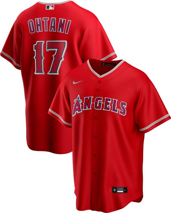 Nike Men's Replica Los Angeles Angels Shohei Ohtani #17 Red Cool Base Jersey