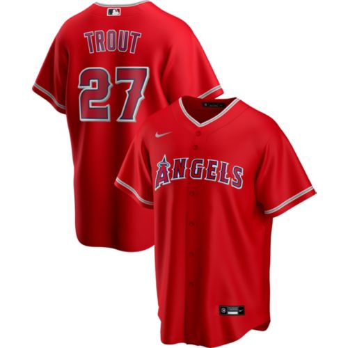Nike Men's Los Angeles Angels Mike Trout #27 Red Alternate Replica