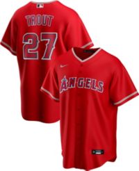 At Auction: MLB Los Angeles Angels Nike #27 Trout Jersey - Mens Large