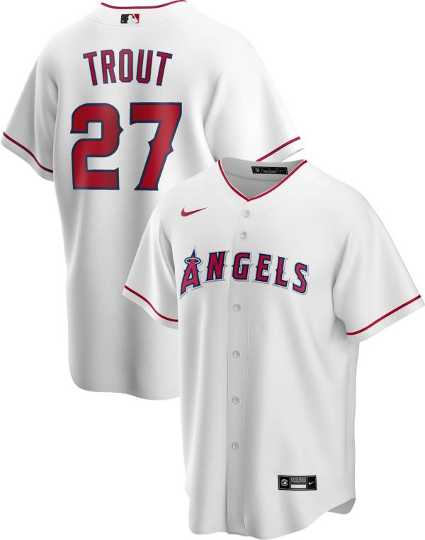 Men's Replica Angeles Angels Mike #27 White Cool Base Jersey | Dick's Sporting Goods