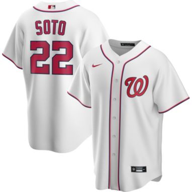 sorry, Nike Men's Replica Washington Nationals Juan Soto #22 White Cool Base Jersey is currently out of stock