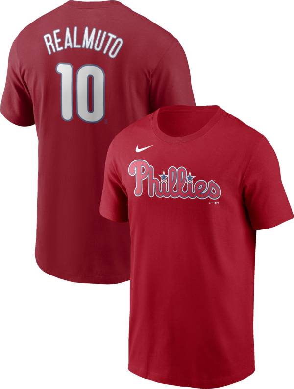 Men's Philadelphia Phillies JT Realmuto Majestic Black Official Name &  Number T-Shirt