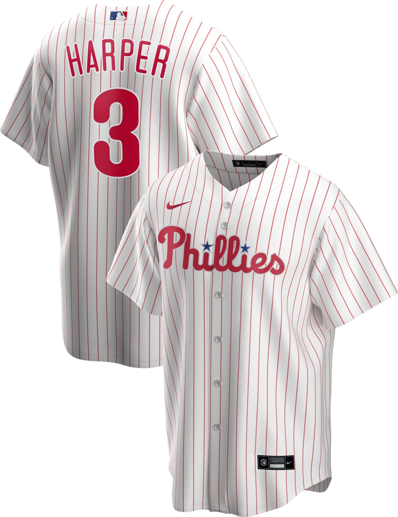 Bryce Harper #3 White Cool Base Jersey 