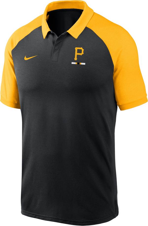 Nike Men's Pittsburgh Pirates Black Dri-FIT Legacy Raglan Polo