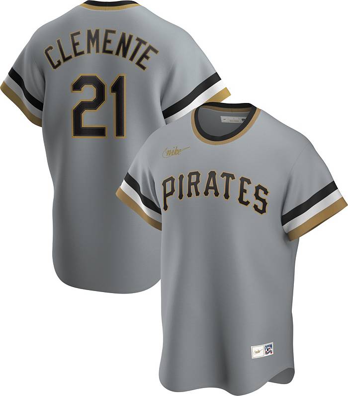 Nike Men's Pittsburgh Pirates Roberto Clemente #21 Grey