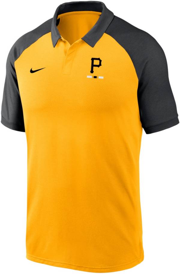 Nike Men's Pittsburgh Pirates Yellow Dri-FIT Legacy Raglan Polo