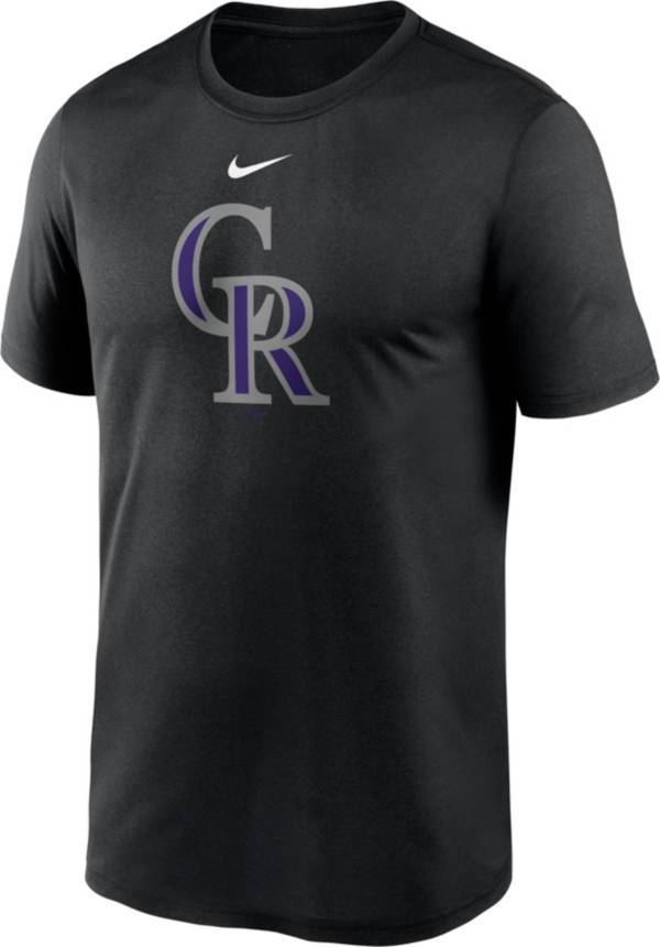 Nike Men's Colorado Rockies Black Large Logo Legend Dri-FIT T-Shirt