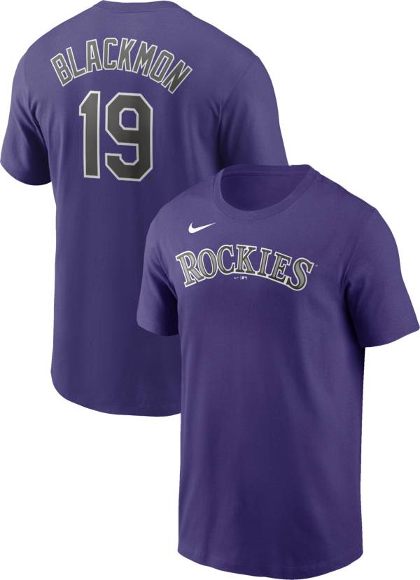 Nike Men's Colorado Rockies Charlie Blackmon #19 Purple T-Shirt | Dick ...