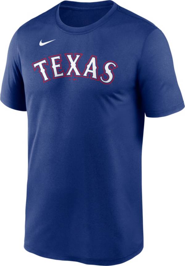 Nike Men's Texas Rangers Blue Wordmark Legend Dri-FIT T-Shirt product image