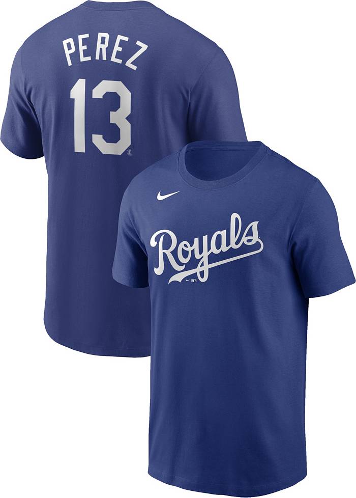 Nike Men's Kansas City Royals Salvador Perez #13 Blue T-Shirt