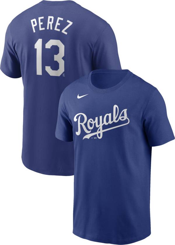 Nike Men's Kansas City Royals Salvador Perez #13 Blue T-Shirt product image