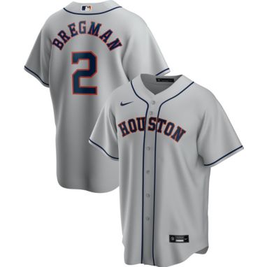 sorry, Nike Men's Replica Houston Astros Alex Bregman #2 Grey Cool Base Jersey is currently out of stock