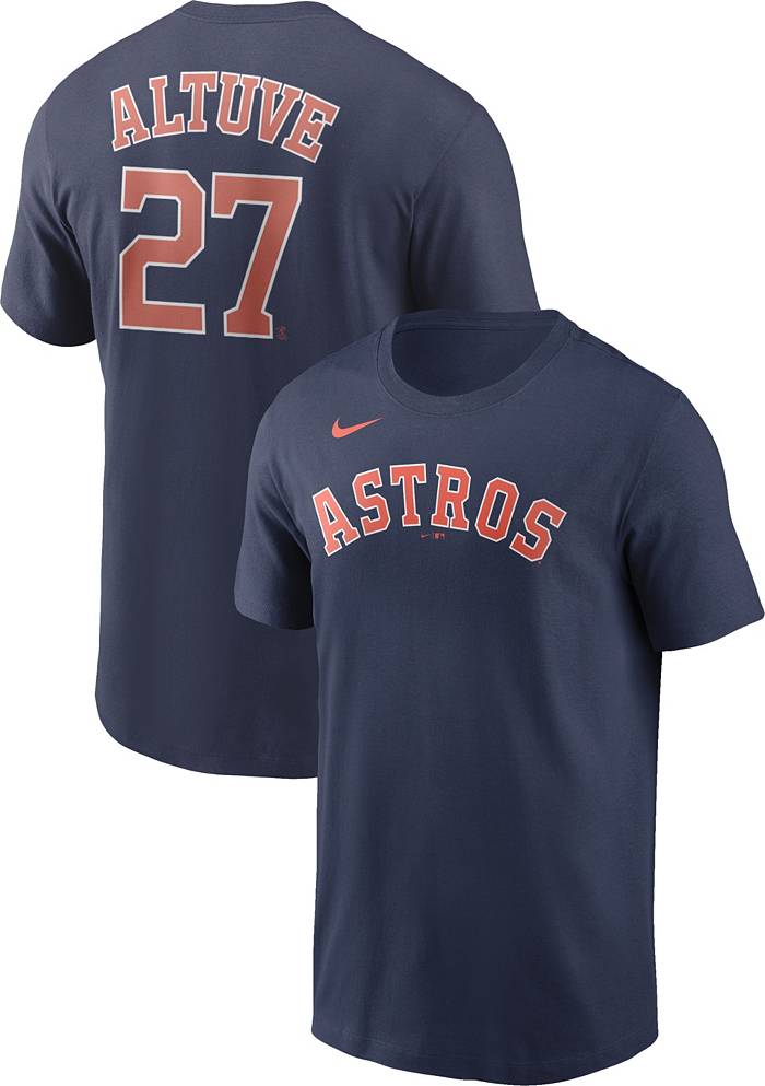 Nike Men's Houston Astros Jose Altuve #27 Navy T-Shirt