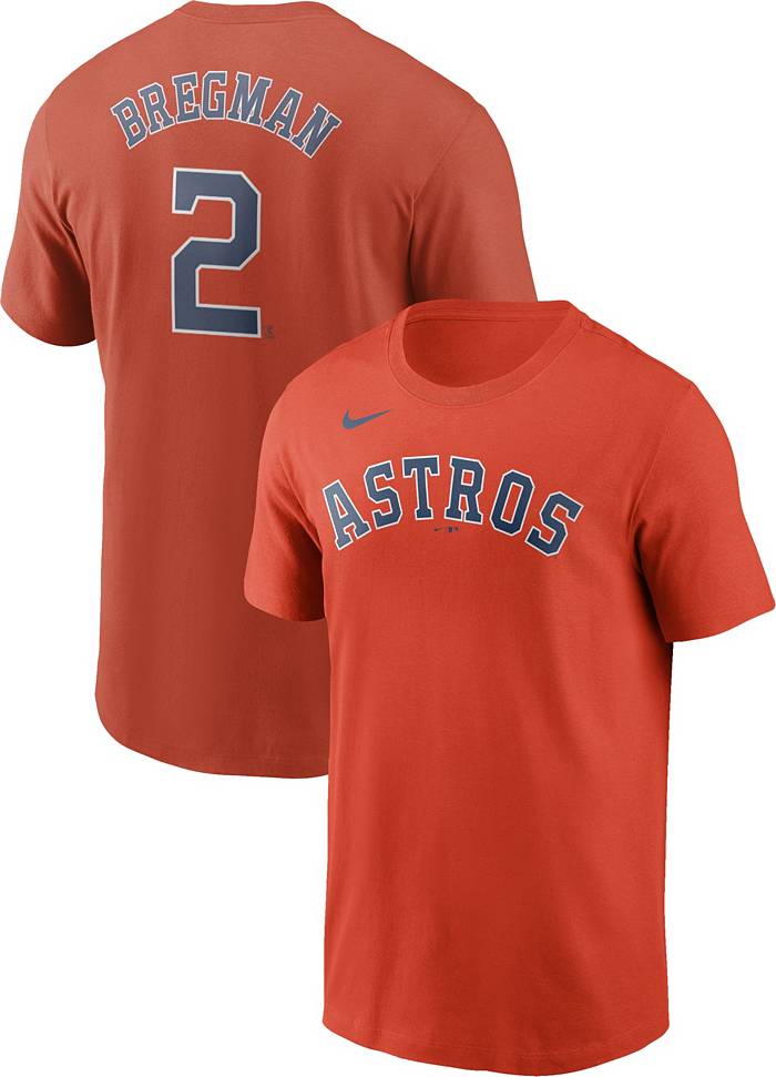 Nike Men's Houston Astros Alex Bregman #2 Orange T-Shirt