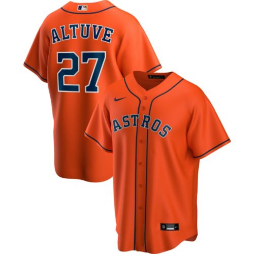 Nike Men's Replica Houston Astros Jose Altuve #27 Cool Base White