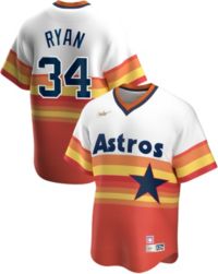 34 NOLAN RYAN Houston Astros MLB Pitcher Blue 25th Anniversary Mint  Throwback Jersey