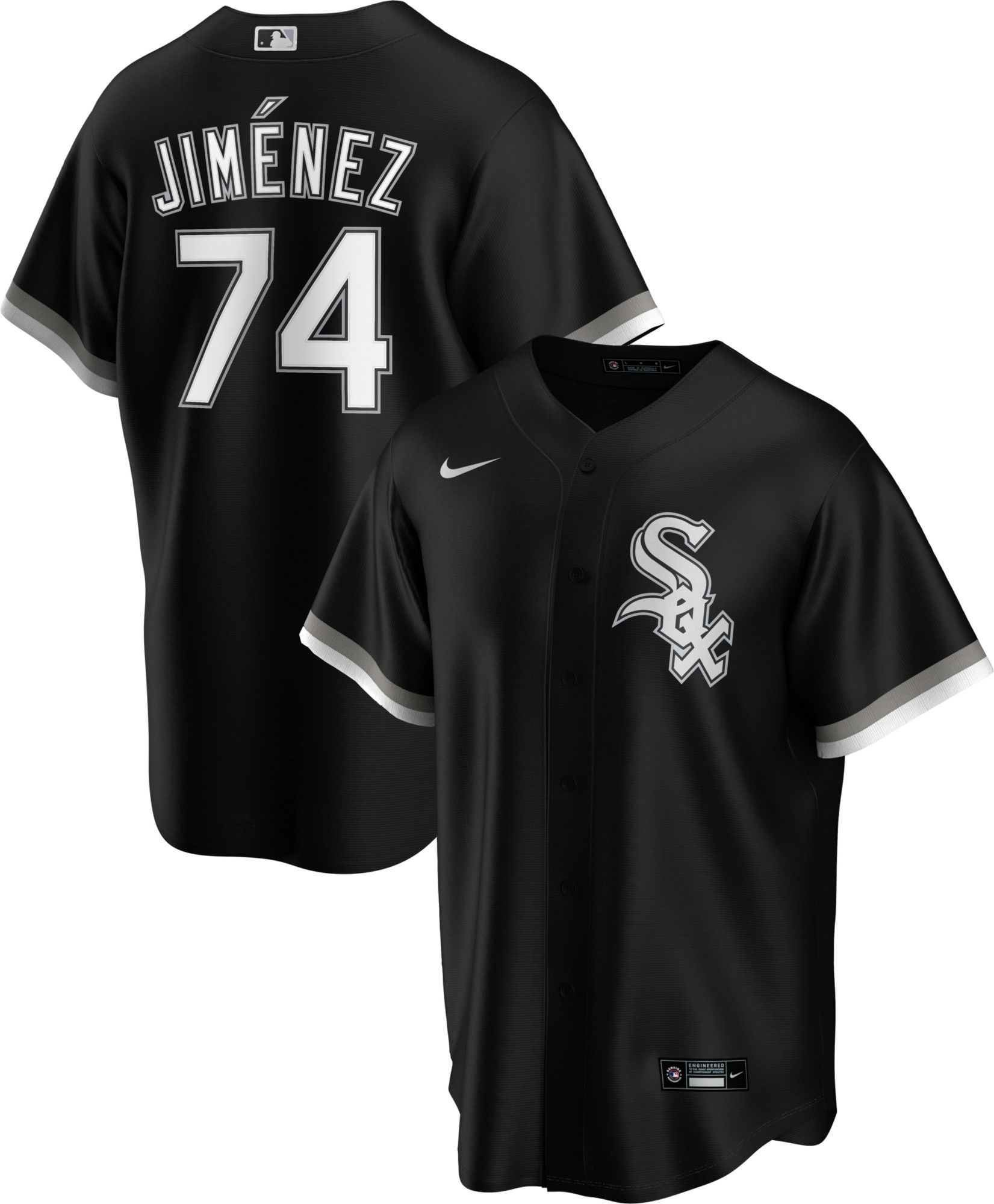 Men's Chicago White Sox Eloy Jimenez Nike Cream/Navy 2021 Field of Dreams  Replica Player Jersey