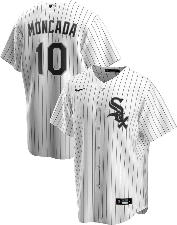 Nike Men's Replica Chicago White Sox Yoan Moncada #10 White Cool Base Jersey