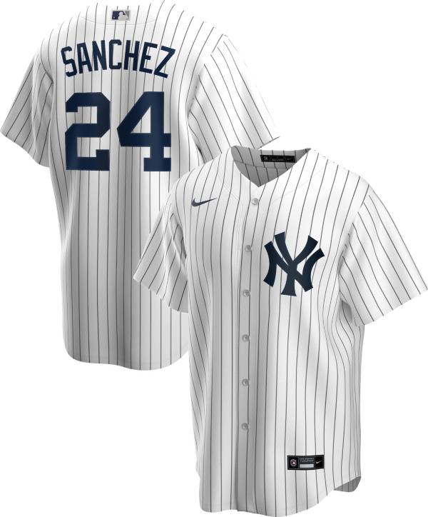 Nike Men's Replica New York Yankees Gary Sanchez #24 White Cool Base Jersey