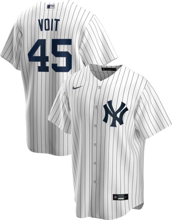 Nike Men's Replica New York Yankees Luke Voit #45 White Cool Base Jersey