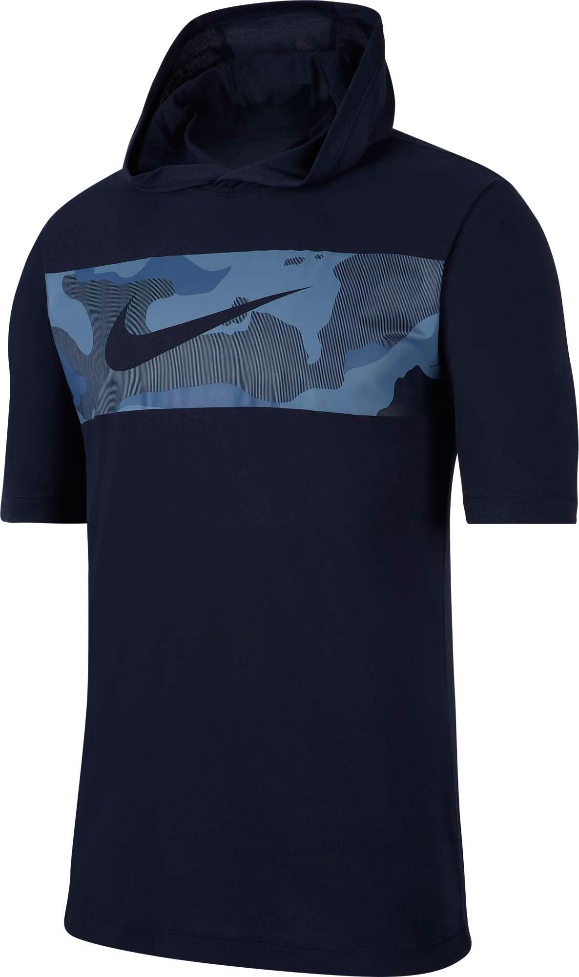 nike dry training hoodie short sleeve