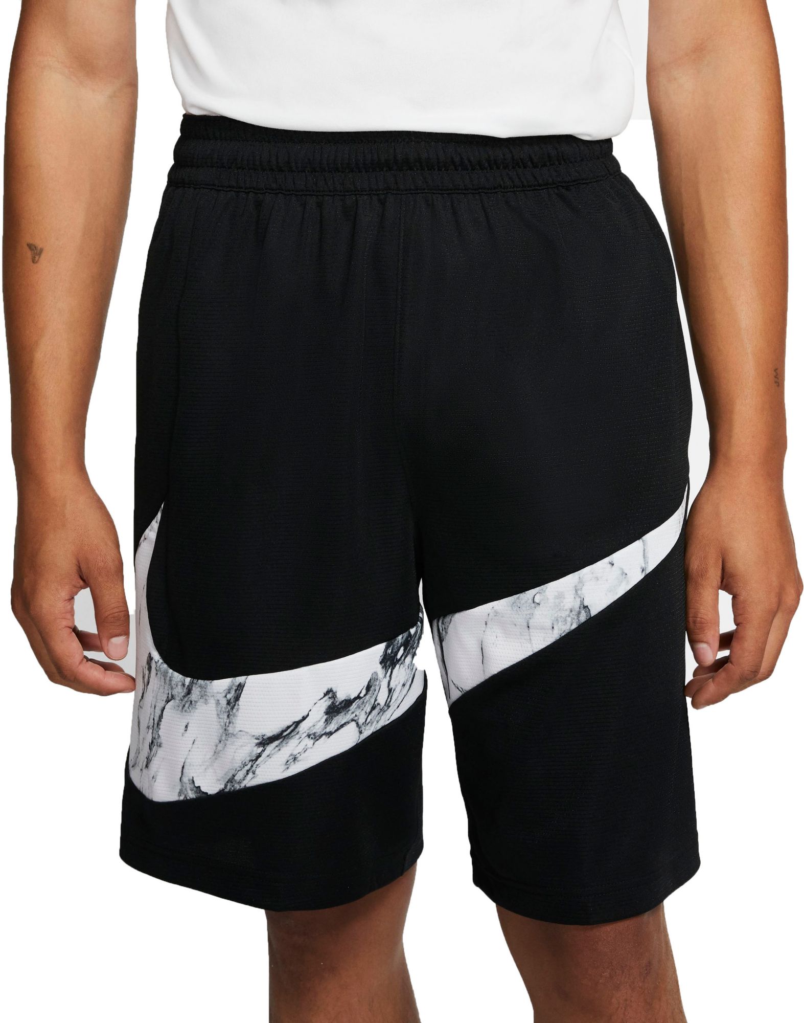 nike elite stripe marble shorts