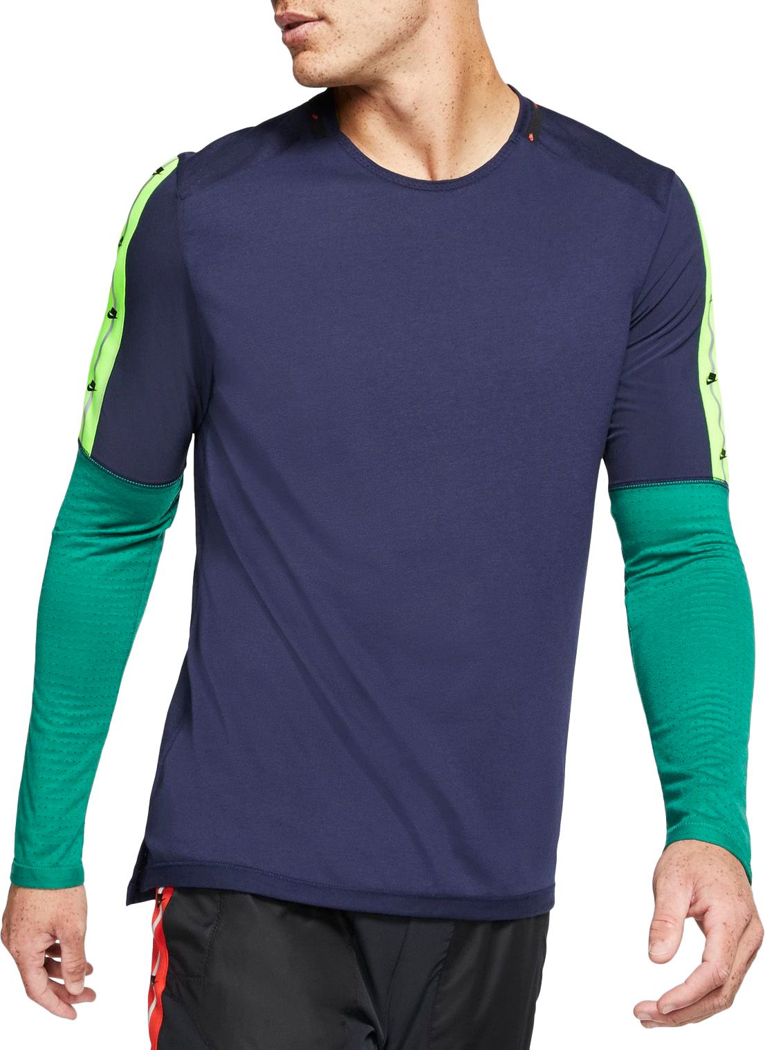 long sleeve blue nike shirt