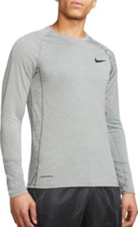  Nike Pro Men's Long-Sleeve Crew Shirt (as1, Alpha, l, Regular,  Regular, Large) Black/White : Clothing, Shoes & Jewelry