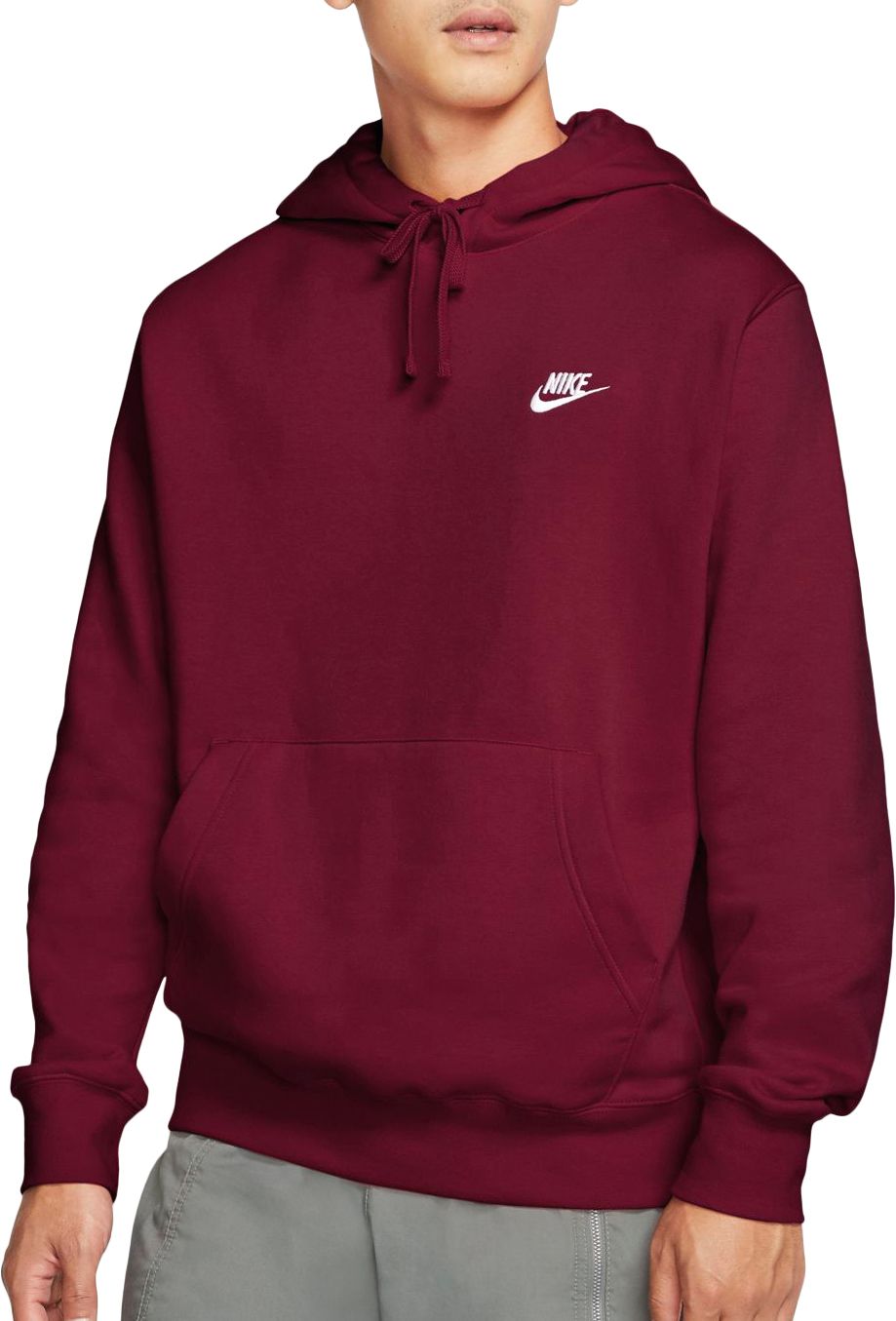 nike sportswear club fleece red hoodie