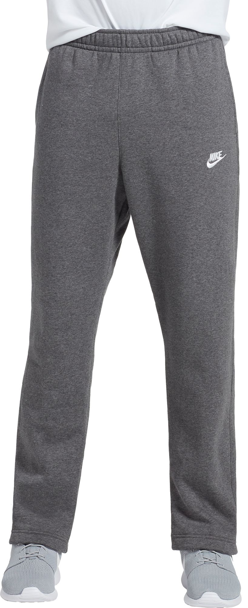 white and grey nike sweatpants