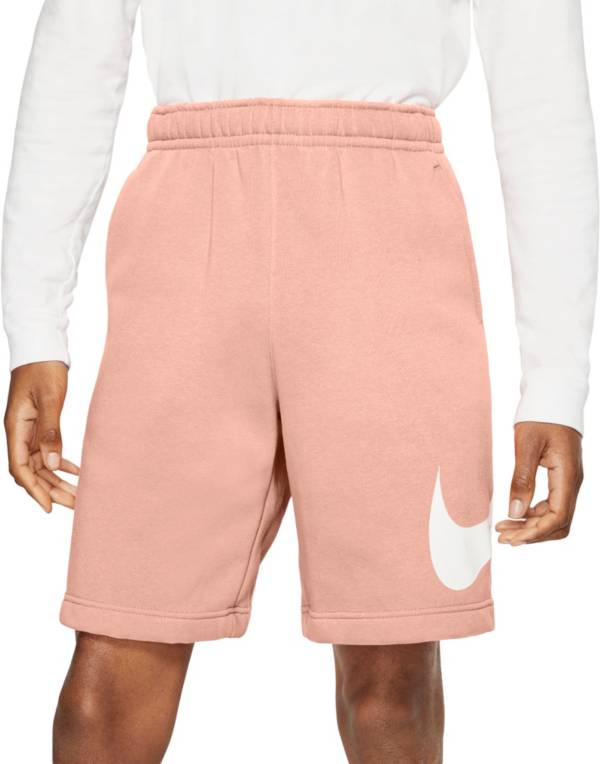 nike fleece shorts yellow