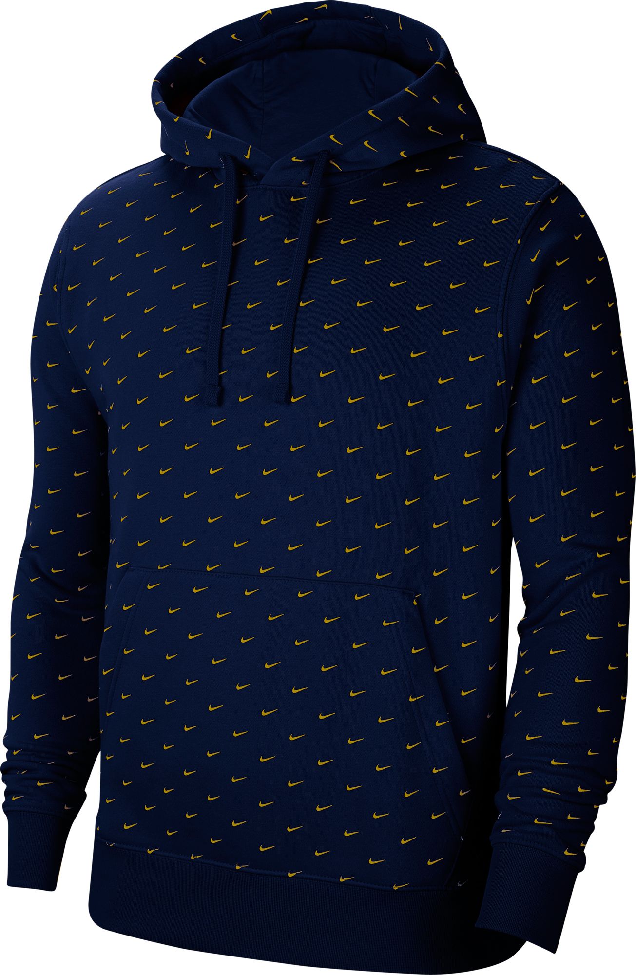 nike club black swoosh logo hoodie