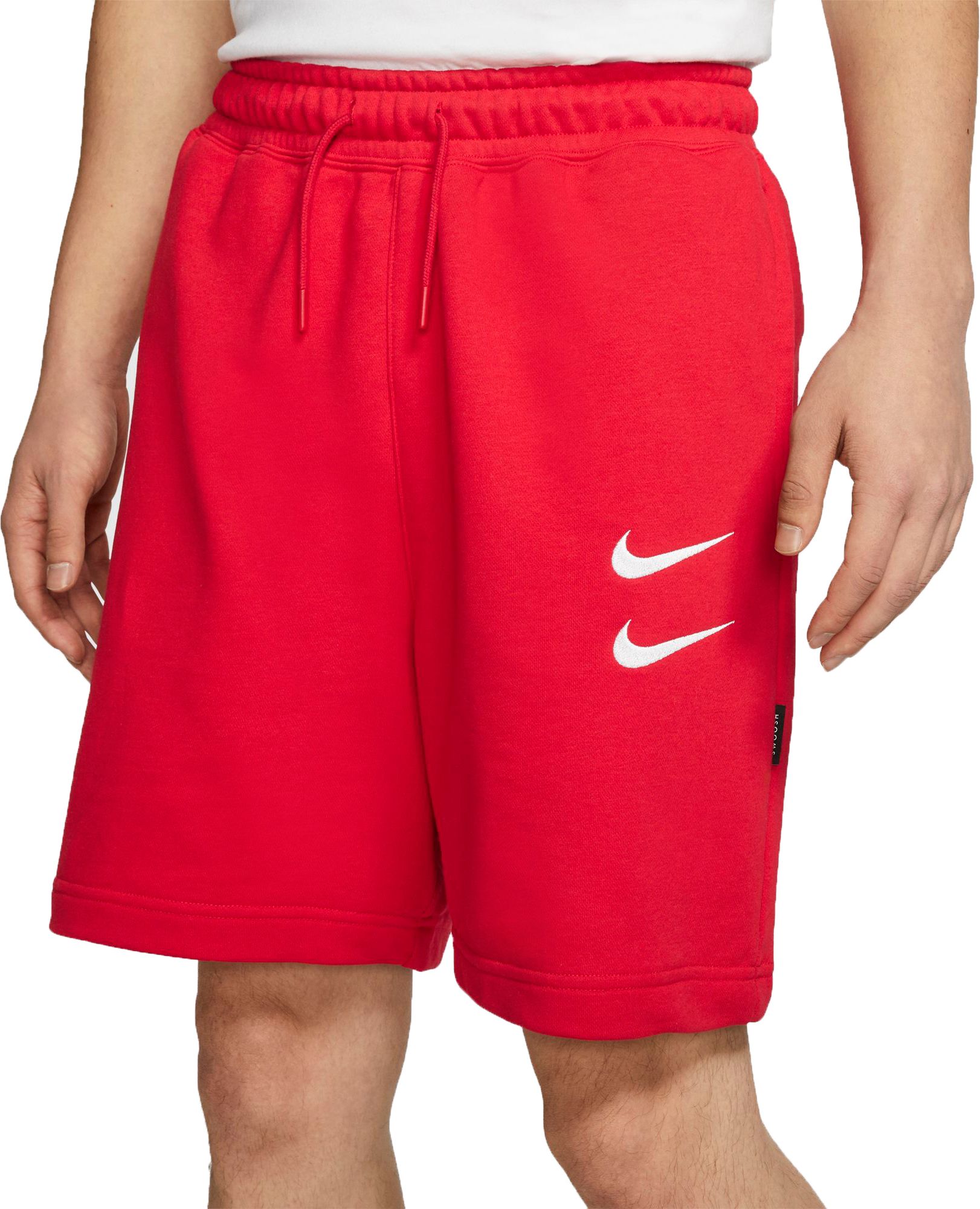 double nike logo shorts