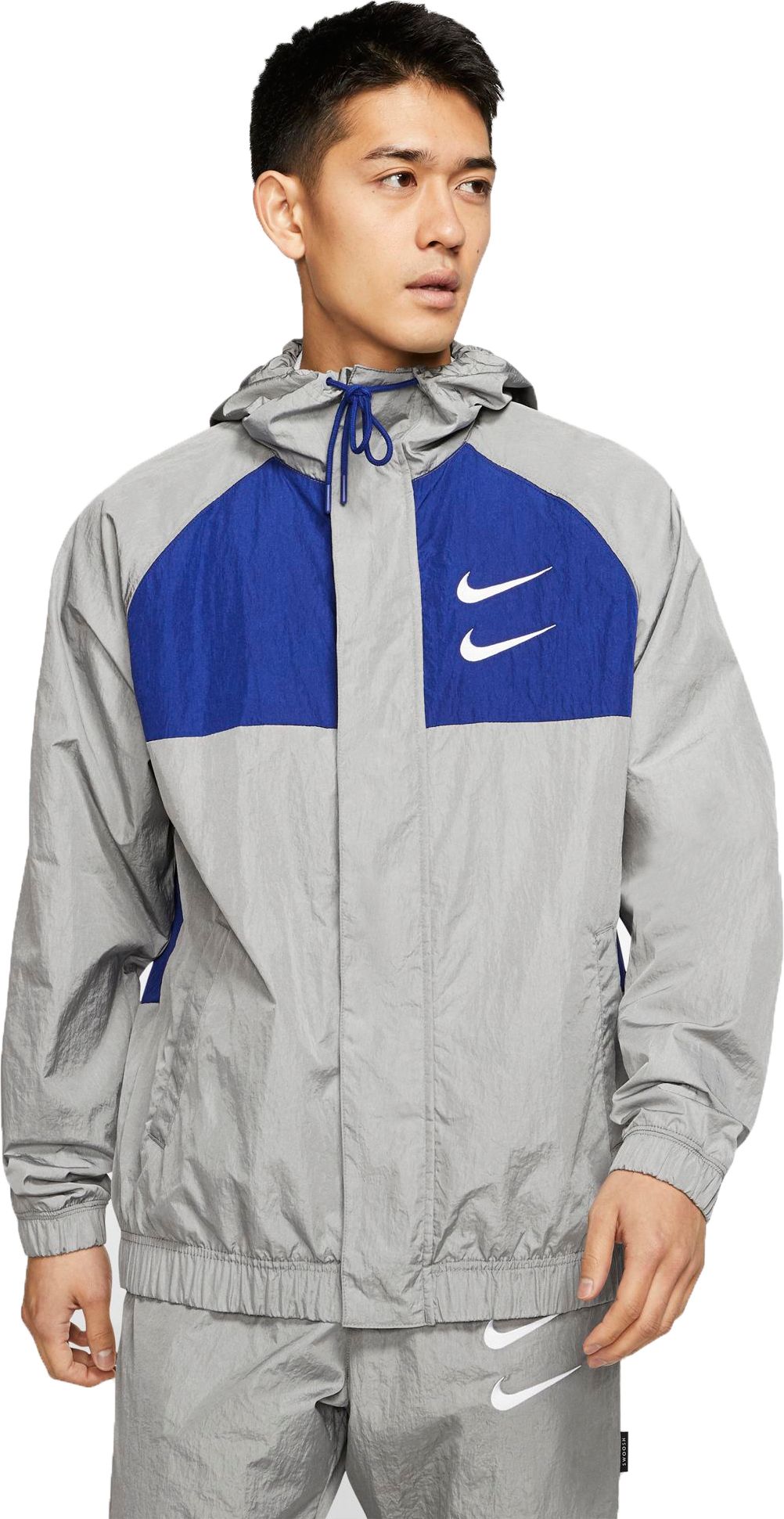 grey double swoosh tracksuit
