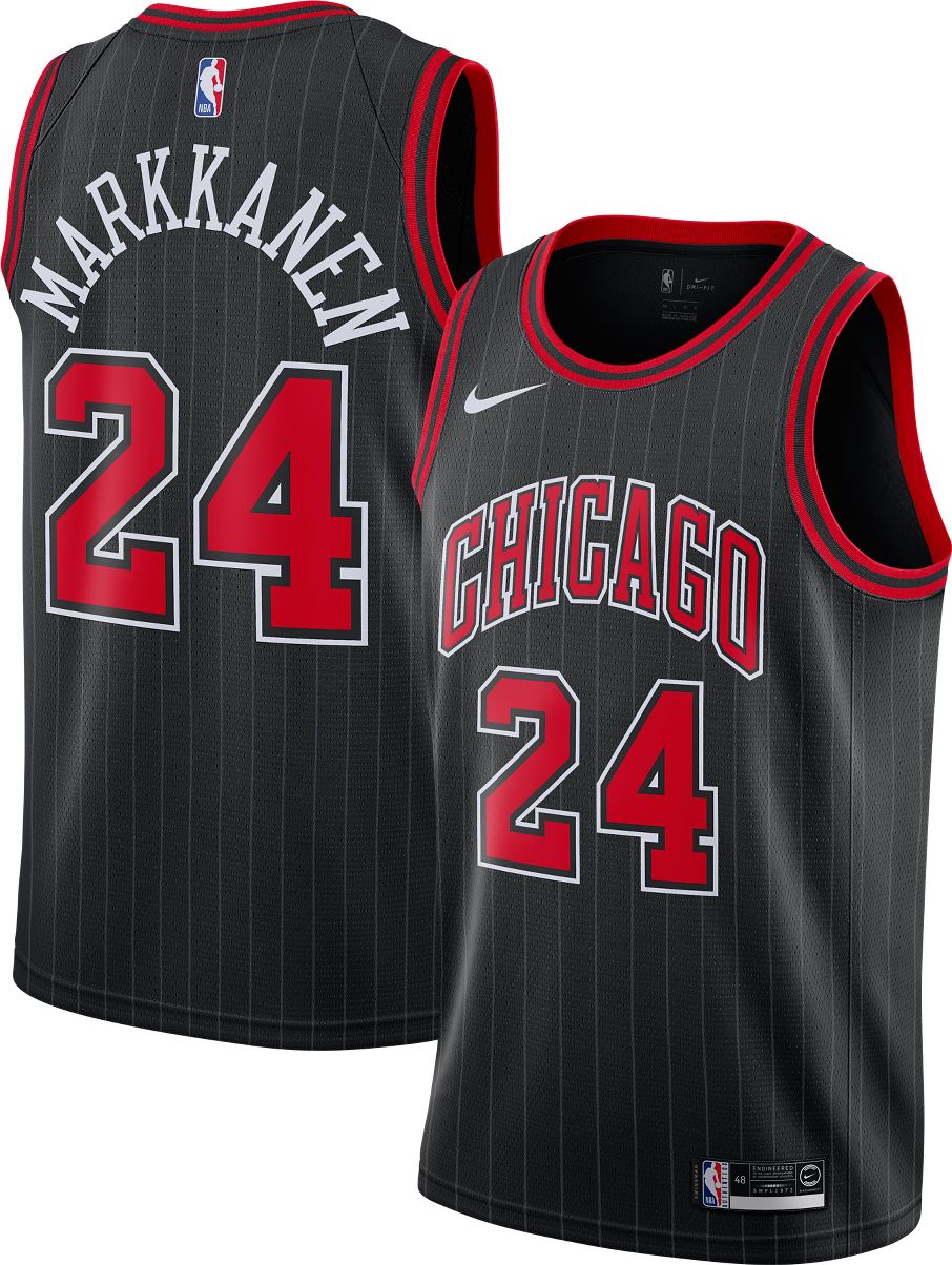 Chicago Bulls Lauri Markkanen #24 Black 