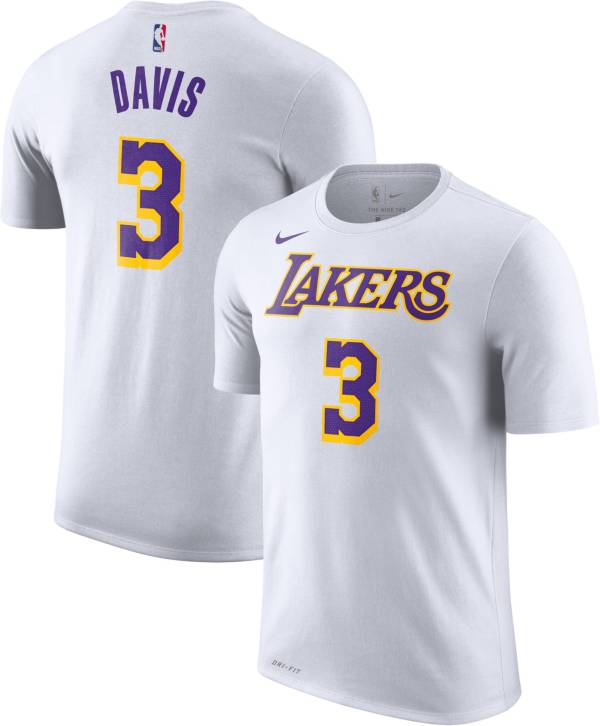 Nike Men's Los Angeles Lakers Anthony Davis #3 Dri-FIT White T-Shirt