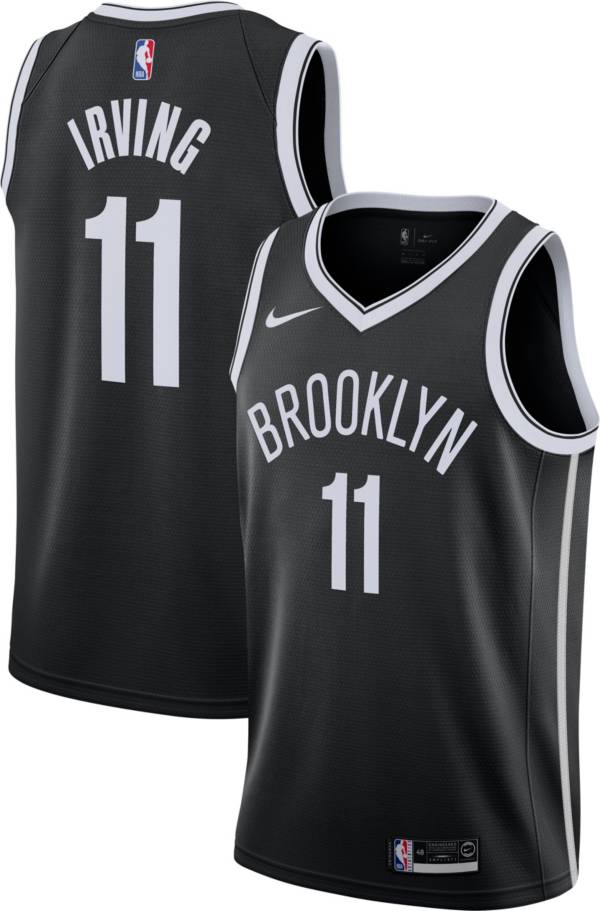 Nike Men's Brooklyn Nets Kyrie Irving #11 Black Dri-FIT Swingman Jersey product image