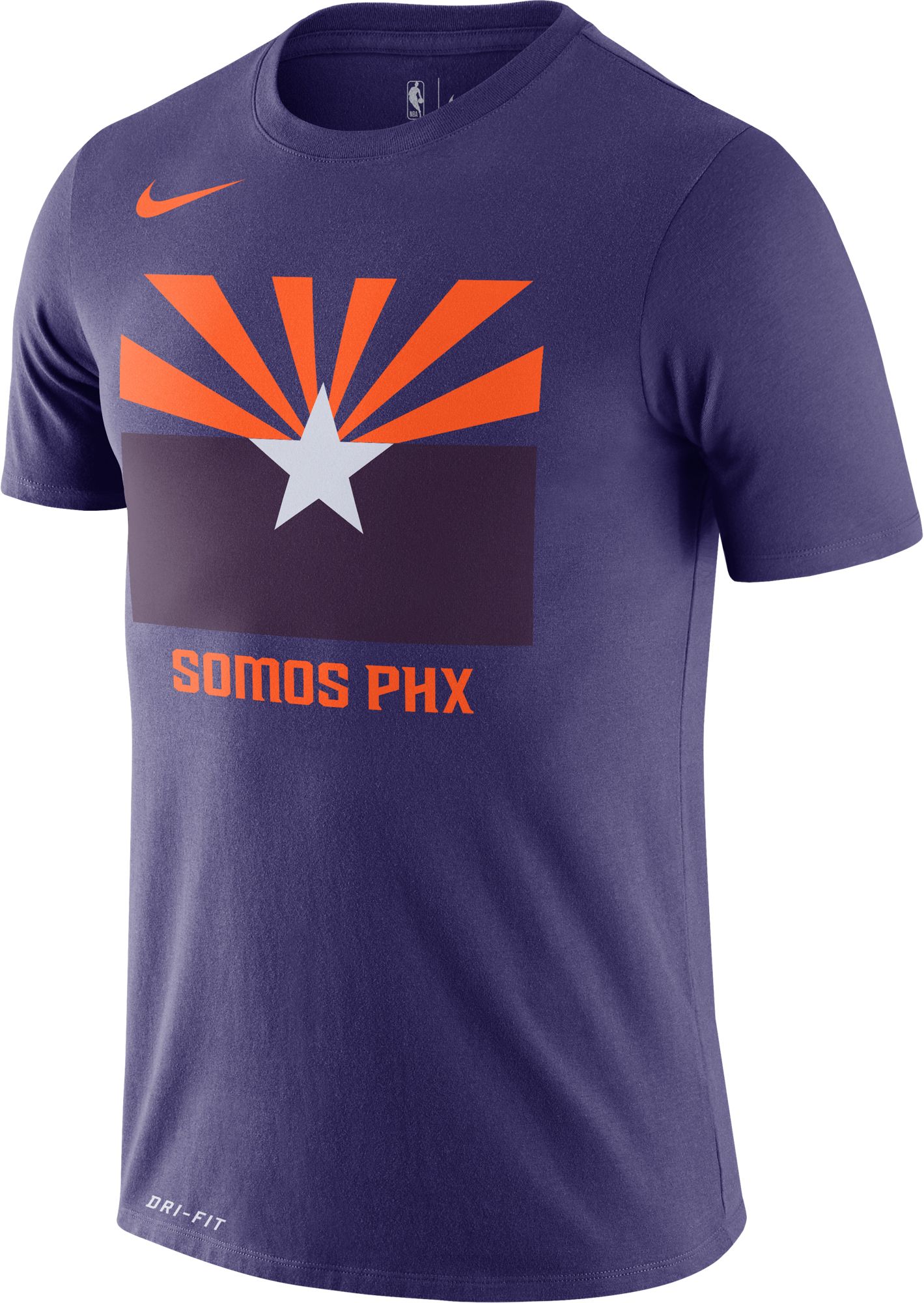 purple and orange nike shirt