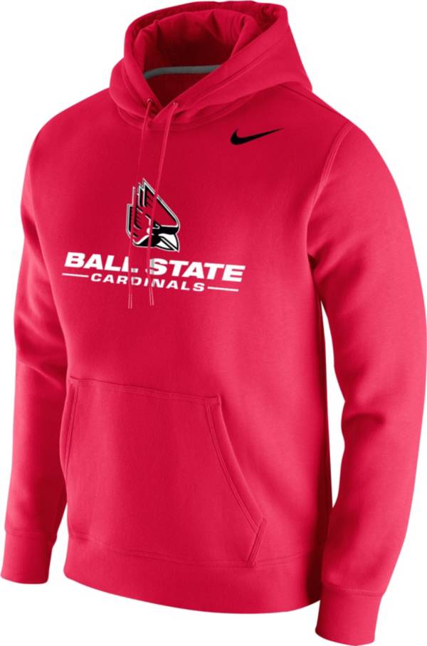 Nike Men's Ball State Cardinals Cardinal Club Fleece Pullover Hoodie