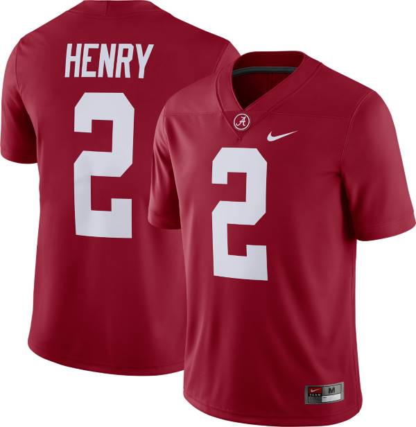 Nike Men's Derrick Henry Alabama Crimson Tide #2 Crimson Dri-FIT Game Football Jersey product image