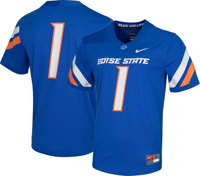Men's Nike #1 Royal Boise State Broncos Untouchable Game Jersey