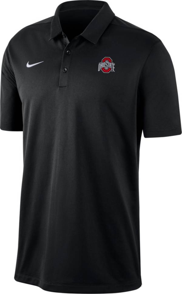 Nike Men's Ohio State Buckeyes Dri-FIT Franchise Black Polo product image