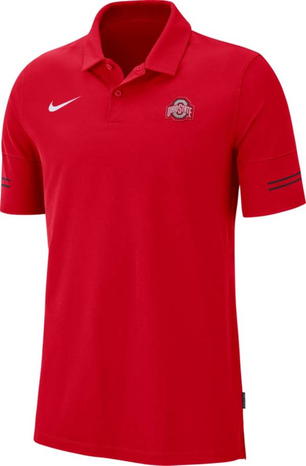 Nike Men's Ohio State Buckeyes Scarlet Elevated Flex On-Field Performance Polo