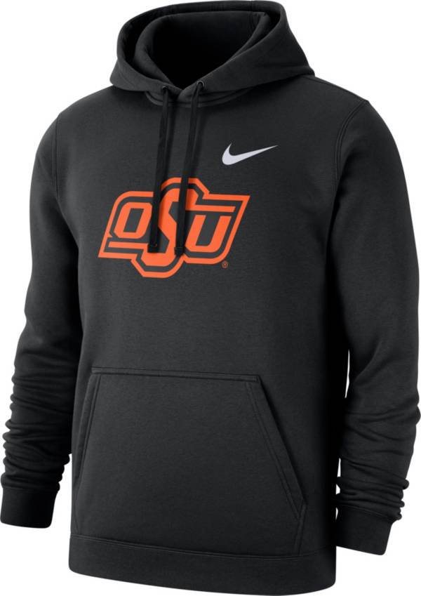 Nike Men's Oklahoma State Cowboys Club Fleece Pullover Black Hoodie