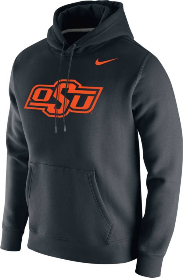 Nike Men's Oklahoma State Cowboys Club Fleece Pullover Black Hoodie