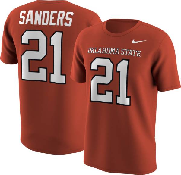 Nike Men's Oklahoma State Cowboys Barry Sanders #21 Orange Football Jersey T-Shirt