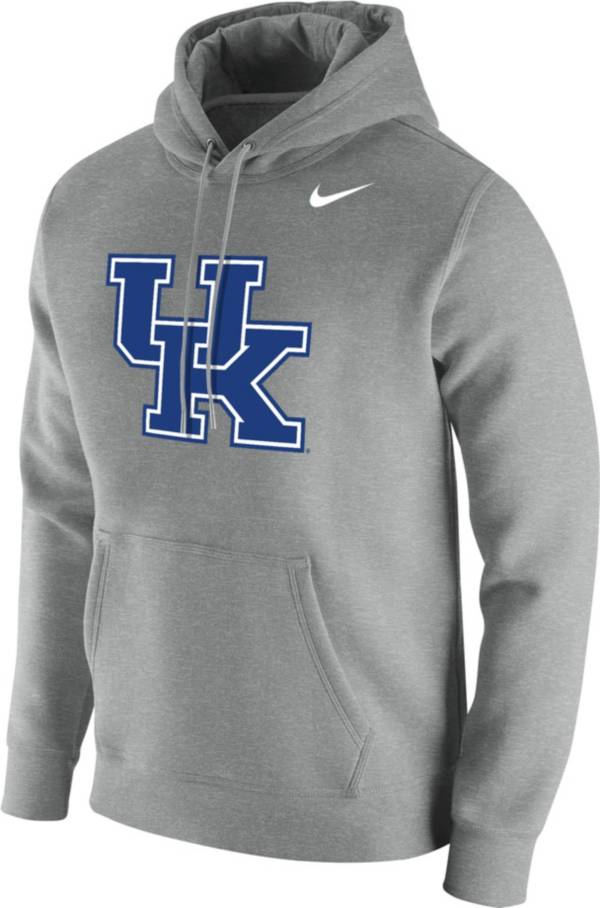 Nike Men's Kentucky Wildcats Grey Club Fleece Pullover Hoodie