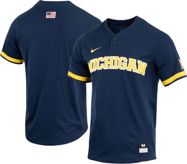 Nike Men's Michigan Wolverines Blue Replica Baseball Jersey | Dick's ...