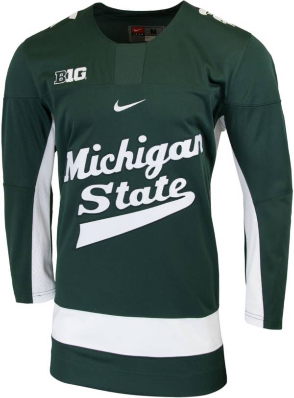 Nike Men's Michigan State Spartans Green Replica Hockey Jersey