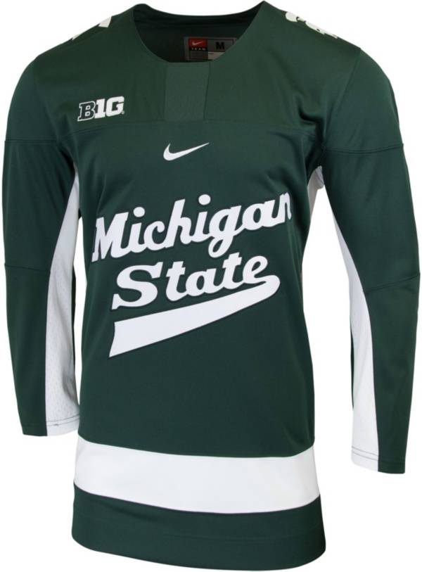 Nike Men's Michigan State Spartans Green Replica Hockey Jersey | DICK'S ...